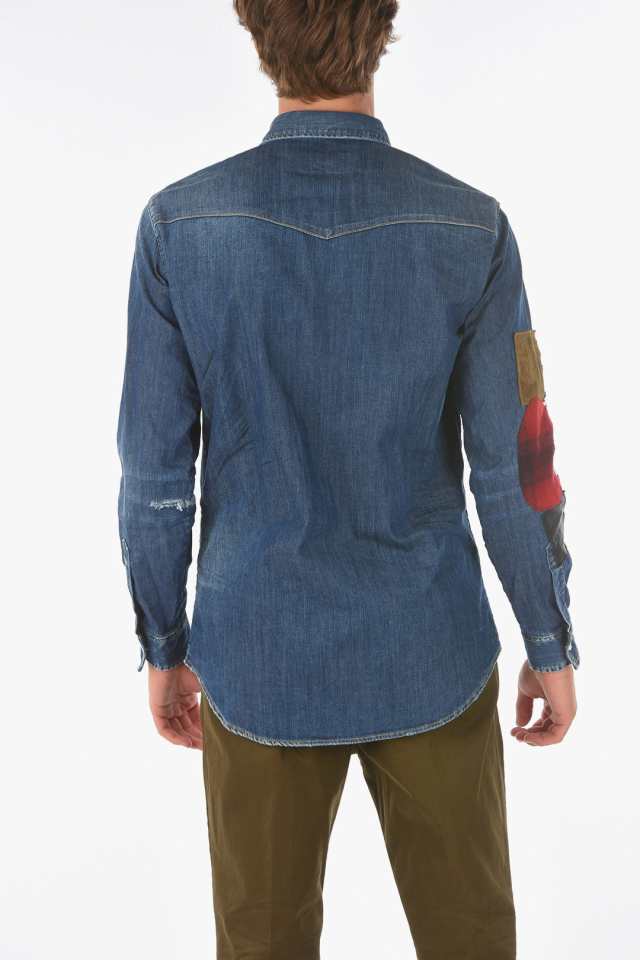 DSQUARED2 ディースクエアード Blue EFFECT 470 DENIM dk SHIRT シャツ 
