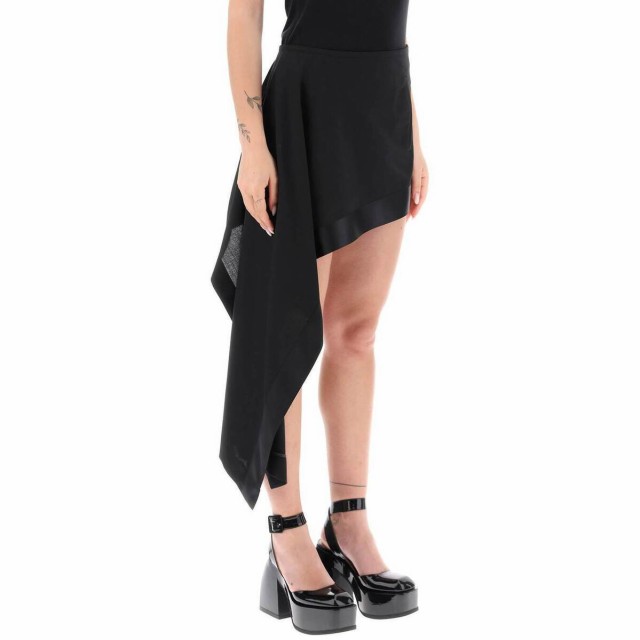 SACAI サカイ ブラック Nero Sacai mini skirt with asymmetrical hem