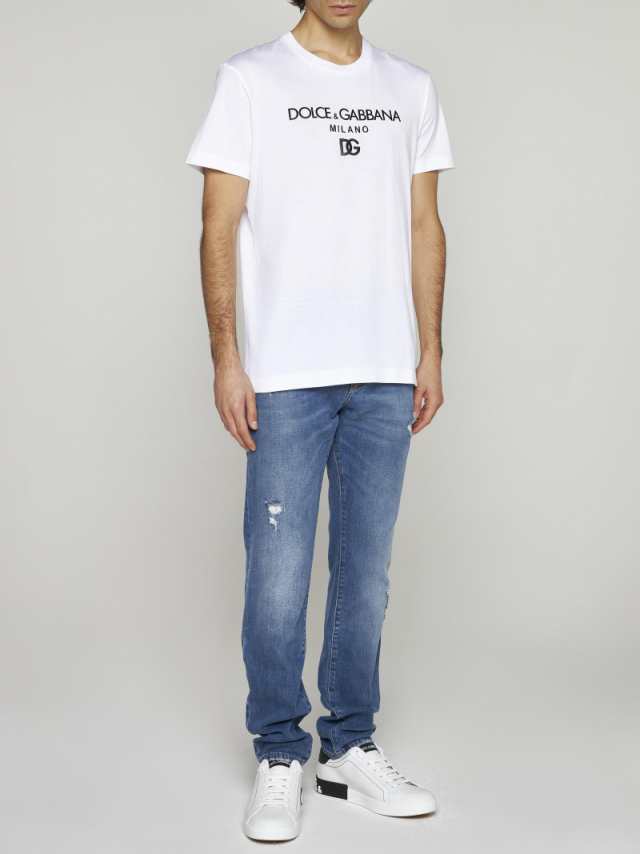 DOLCE＆GABBANA ドルチェ＆ガッバーナ WHITE Tシャツ メンズ 秋冬2023 G8PD7Z G7B9X W0800  【関税・送料無料】【ラッピング無料】 ia｜au PAY マーケット