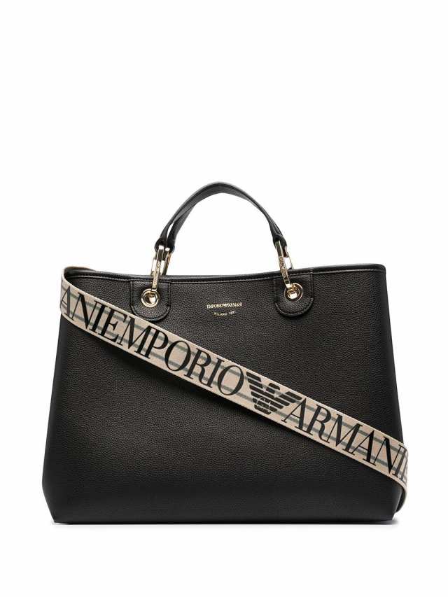 EMPORIO ARMANI エンポリオ アルマーニ Black Silver トートバッグ レディース 秋冬2023  Y3D165.YFO5B|093 85218 BLACK SILVER 【関税・｜au PAY マーケット