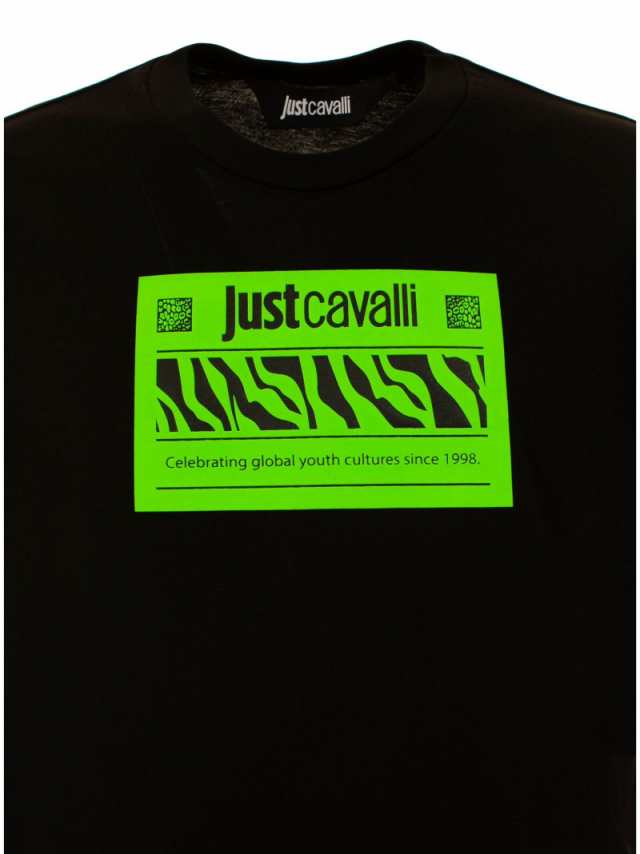 ROBERTO CAVALLI ロベルトカヴァリ ブラック BLACK Tシャツ メンズ 春