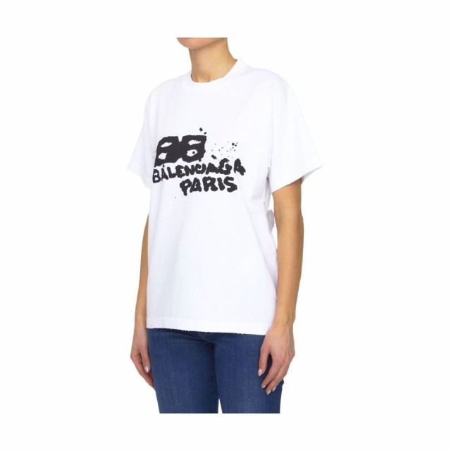 BALENCIAGA バレンシアガ WHITE Tシャツ レディース 春夏2023 612965TNVN49040  【関税・送料無料】【ラッピング無料】 mc｜au PAY マーケット