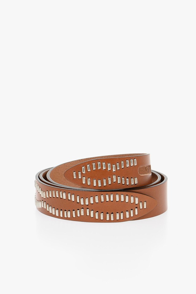 ISABEL MARANT イザベル マラン ベルト ACE0112-22A005A レディース LEATHER BELT WITH STUDS  DETAILS 30MM 【関税・送料無料】【ラッピ｜au PAY マーケット