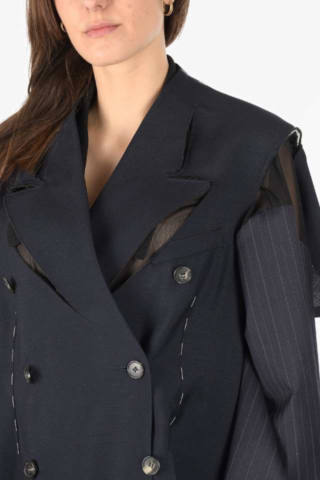 MAISON MARGIELA メゾン マルジェラ Black コート S29AM0291 S35921 511 レディース MM0 MOHAIR AND VIRGIN WOOL DOUBLE-BREASTED CAPE の通販はau PAY マーケット - BRANDSHOP・クラージュ | au PAY マーケット-通販サイト