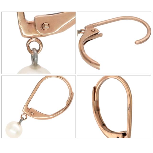 金属アレルギー対応 [EMBELLIR] ステンレスピアス 一粒パールフック