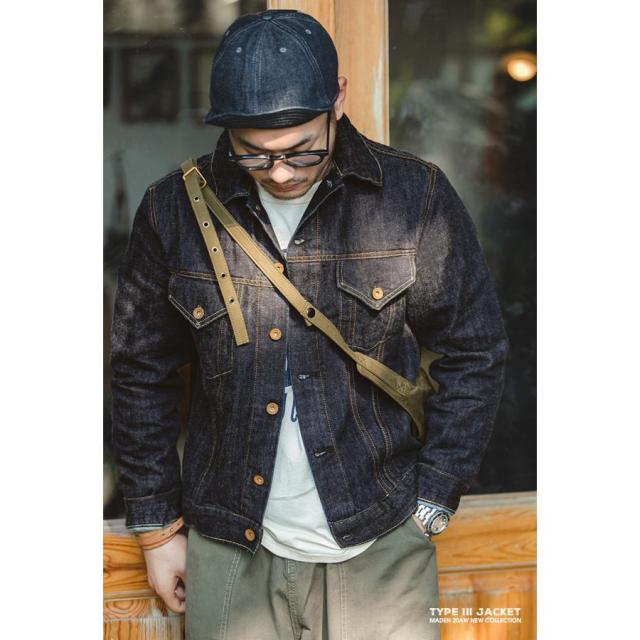 デニムジャケット メンズ Type III Jacket Gジャン Denim 14.8oz 100%綿 古着 ジージャン 春 秋 アウトドア キャンプ ワーク バイク ヘビーウェイト アメカジ