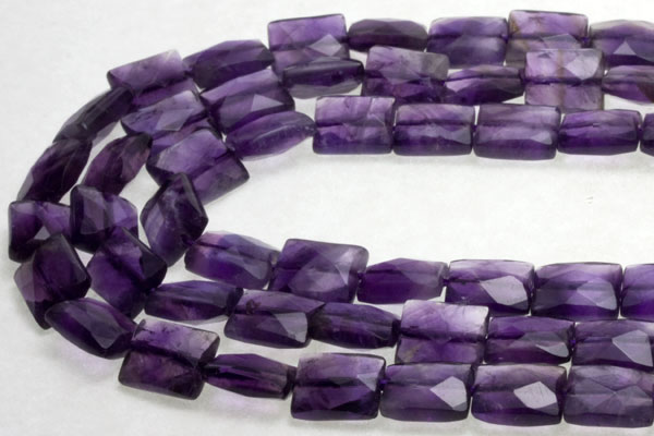 【天然石 カットビーズ】アメジスト スクエアカット 8x10mm パワーストーン