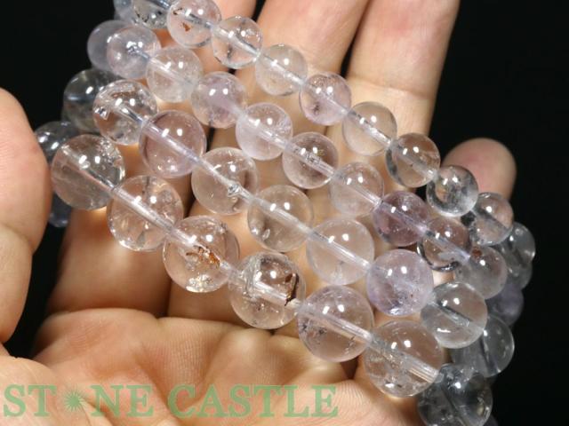 ☆高品質☆【天然石 ブレスレット】ハーキマーダイヤモンド (2A) (アメリカニューヨーク産) (約9.5〜10mm)の通販は