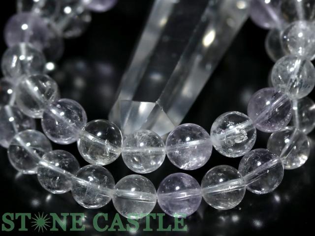 ☆高品質☆【天然石 ブレスレット】ハーキマーダイヤモンド (2A) (アメリカニューヨーク産) (約9.5〜10mm)の通販は