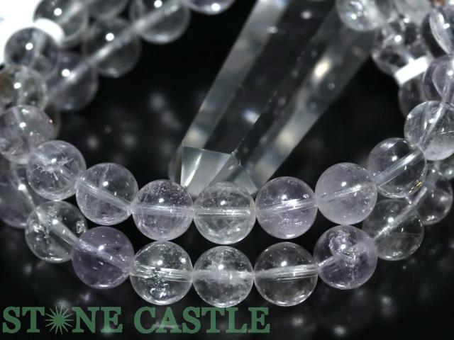 ☆高品質☆【天然石 ブレスレット】ハーキマーダイヤモンド (2A) (アメリカニューヨーク産) (約9.5〜10mm)の通販は