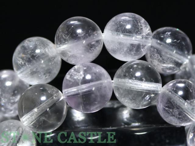 ☆高品質☆【天然石 ブレスレット】ハーキマーダイヤモンド (2A) (アメリカニューヨーク産) (約9.5〜10mm)の通販は