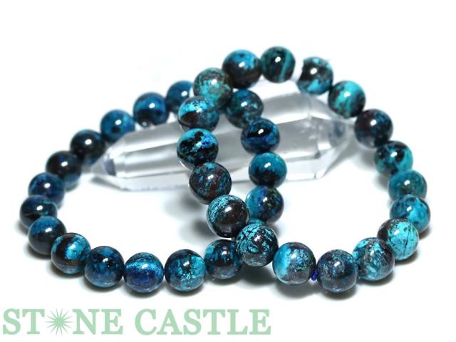 ☆高品質☆【天然石 ブレスレット】クリソコラ (2A) (アメリカ産) (約10〜10.5mm)の通販は 12,173円