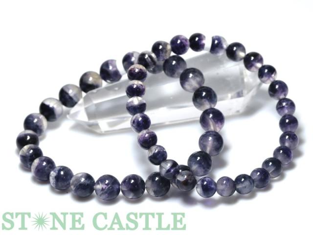 ☆高品質☆【ブレスレット】パープルフローライト ファントム (約8〜8.5mm) 天然石 パワーストーンの通販は 7,500円