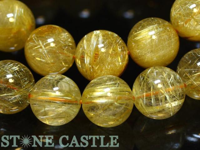 ルチルクォーツ丸玉ネックレス 最強金運石325 ☆高品質