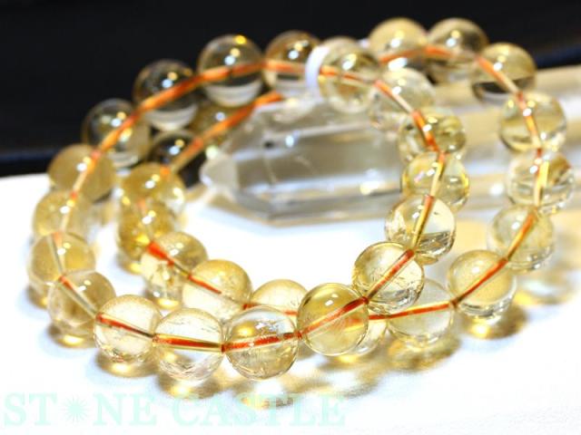 ☆高品質☆【天然石 ブレスレット】天然シトリン アイリスクォーツ (2A) (約12〜12.5mm) パワーストーン 母の日 ギフトの通販は
