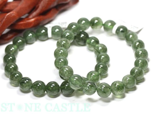☆高品質☆【天然石 ブレスレット】グリーンルチルクォーツ (3A) (約9〜9.5mm)  パワーストーン 母の日 ギフトの通販は
