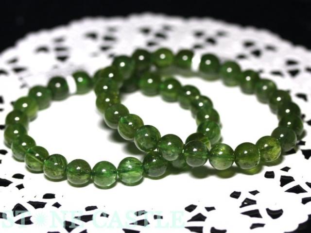 ☆高品質☆【天然石 ブレスレット】グリーンアパタイトキャッツアイ