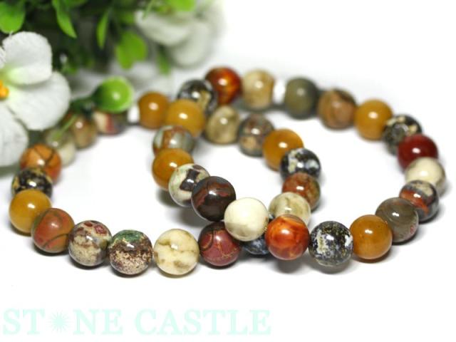 ☆高品質☆【天然石 ブレスレット】H&E社製 リベレーションストーン (約10mm)の通販は
