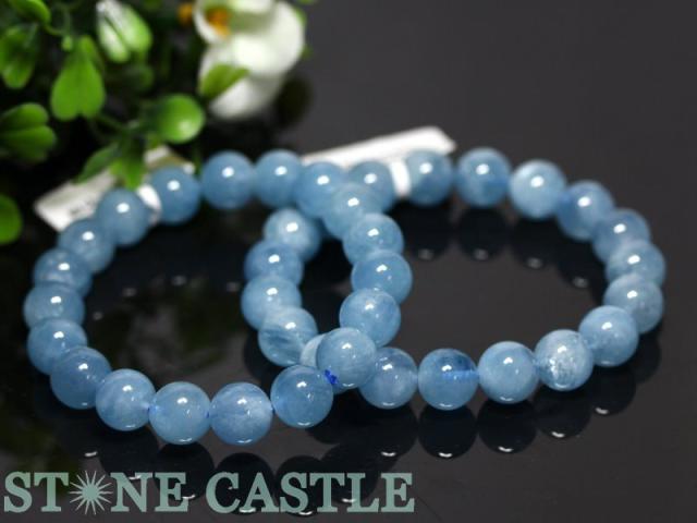 ☆高品質☆【天然石 ブレスレット】アクアマリン(3A) (約9.5〜10mm) パワーストーン 母の日 ギフトの通販は 9,338円
