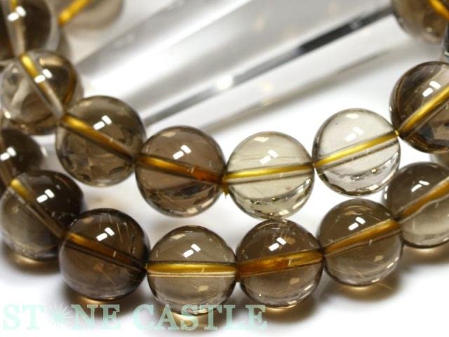 ☆高品質☆【天然石 ブレスレット】スモーキールチルクォーツ (3A) (約12〜12.5mm) パワーストーン 母の日 ギフトの通販は