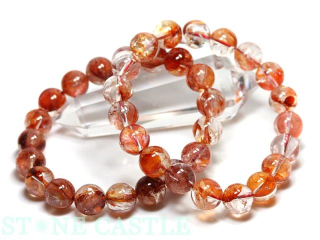 ☆高品質☆【天然石 ブレスレット】天然オーラクォーツ (5A) (レインボー付) (マダガスカル産) (約10〜10.5mm)の通販は 26,640円