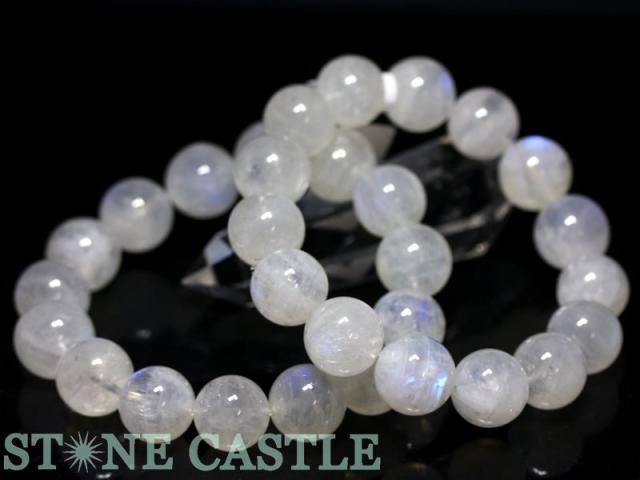 ☆高品質☆【天然石 ブレスレット】ムーンストーン (3A) (約14〜14.5mm) (ケース付) パワーストーン 母の日 ギフト