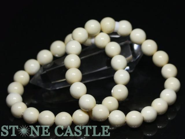 ☆高品質☆【天然石 ブレスレット】マンモス牙の化石 (シベリア産) (約10mm) (鑑別済) (ケース付) パワーストーン 母の日 ギフトの通販は