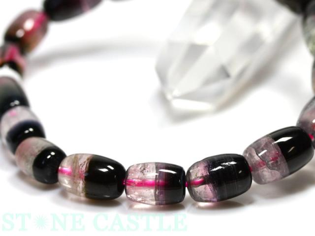 ☆高級一点物☆【天然石 ブレスレット】ウォーターメロントルマリン 太鼓型 No.11 約8x12mm (ケース付) パワーストーン 母の日 ギフトの通販は