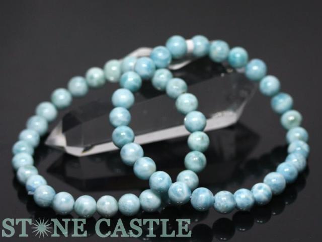 ☆高品質☆【天然石 ブレスレット】ラリマー (3A) (約7〜7.5mm) パワーストーン 母の日 ギフト