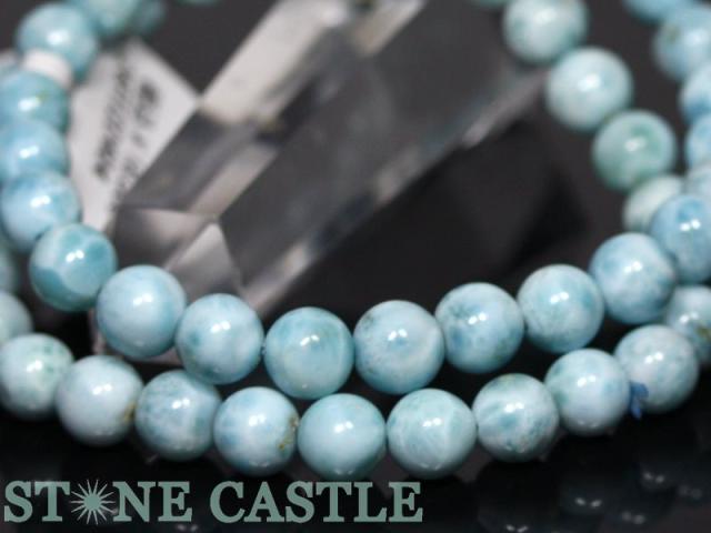 ☆高品質☆【天然石 ブレスレット】ラリマー (3A) (約7〜7.5mm) パワーストーン 母の日 ギフト