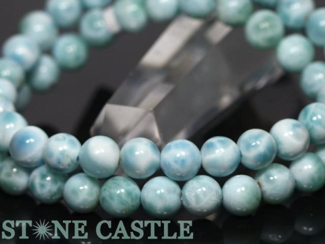 ☆高品質☆【天然石 ブレスレット】ラリマー (3A) (約7〜7.5mm) パワーストーン 母の日 ギフト