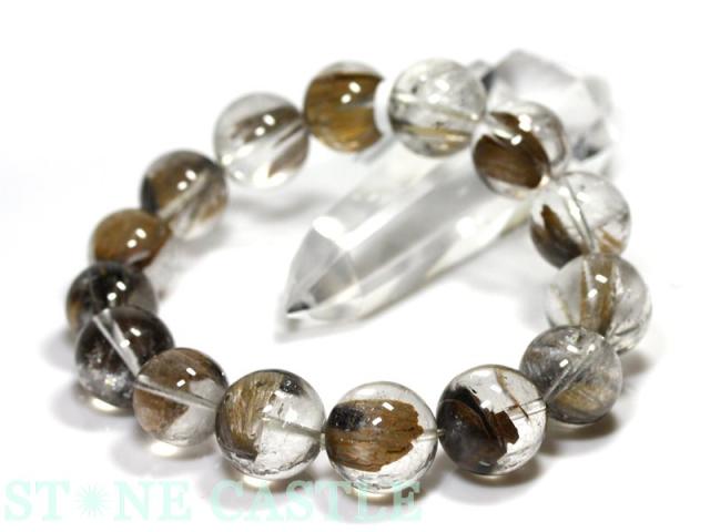 ☆高品質☆【天然石 ブレスレット】ブルッカイト (5A) (パキスタン産) (約15〜15.5mm) (ケース付) パワーストーン 母の日 ギフト