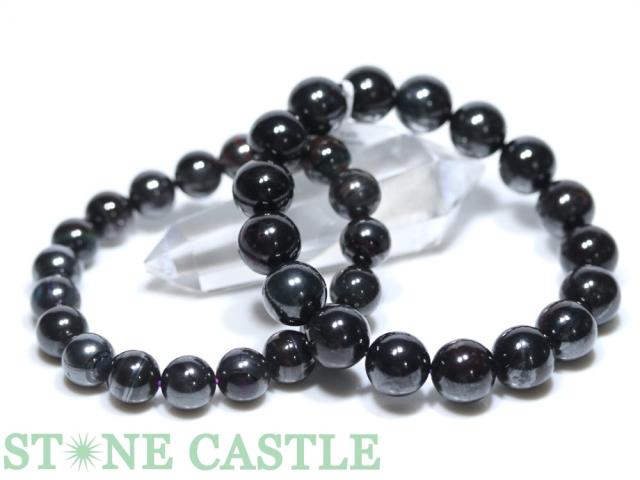 ☆高品質☆【天然石 ブレスレット】ブラックスギライト (約10〜10.5mm)の通販は