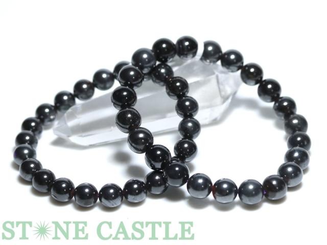 ☆高品質☆【天然石 ブレスレット】ブラックスギライト (約9〜9.5mm)