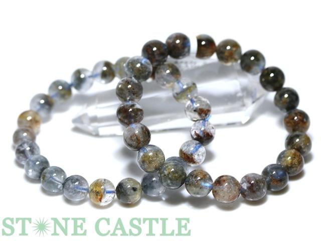 ☆高品質☆【天然石 ブレスレット】ブルールチルクォーツ (ガーデン  