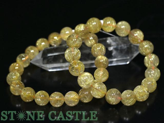 ☆高品質☆【ブレスレット】ゴールデンルチルクォーツ (5A) (約11.5〜12mm) (ケース付) 天然石 パワーストーン