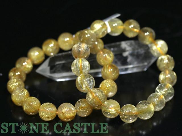 最高品質・鑑別書付】 タイチンルチルクォーツ ブレスレット 最高品質