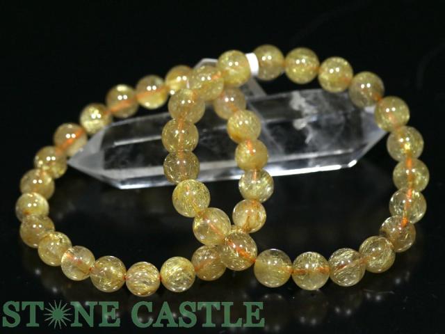 【ブレスレット】ゴールデンルチルクォーツ5A 約9.5〜10mm 高品質天然石 ☆高品質☆【ブレスレット】ゴールデンルチルクォーツ (5A) (約9.5