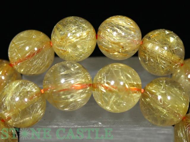 【ブレスレット】ゴールデンルチルクォーツ5A 約9.5〜10mm 高品質天然石 ☆高品質☆【ブレスレット】ゴールデンルチルクォーツ (5A) (約9.5