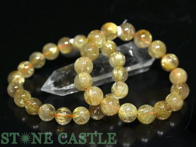☆高品質☆【ブレスレット】ゴールデンルチルクォーツ (4A) (約11.5