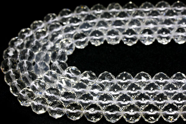 【天然石 カットビーズ】天然水晶 84面スター宝石カット 約12mm