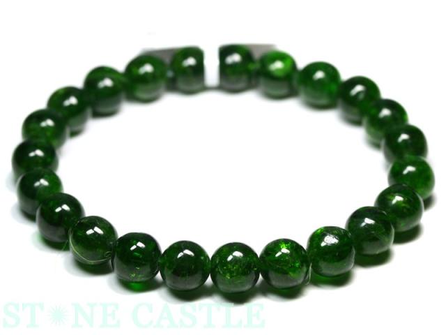 ☆高品質☆【天然石 ブレスレット】クロムダイオプサイト (5A