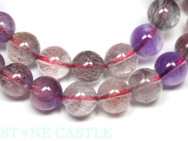 ☆高品質☆【天然石 ブレスレット】スーパーセブン (3A) (ブラジル産