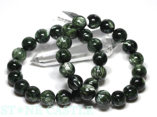 ☆高品質☆【天然石 ブレスレット】セラフィナイト (3A) (約11.5〜12mm) パワーストーン 母の日 ギフト 25,500円