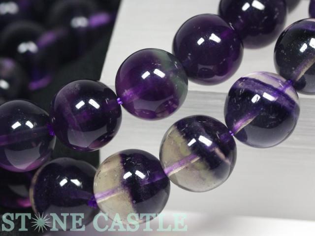 高品質3A 8.5mmファントムフローライトブレスレット 天然石