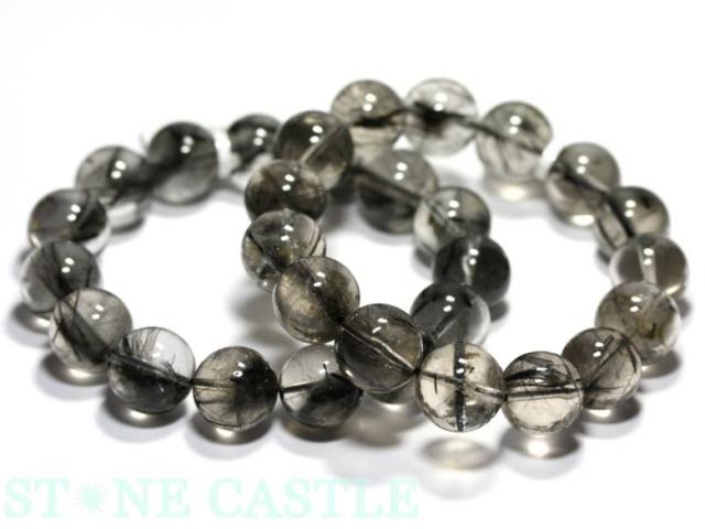 ブラックルチル　ブレスレット　16ミリ　16.5ミリ　17ミリ 天然石 ブラックルチルブレスレット 16ミリ AA/天然石ブレスレット