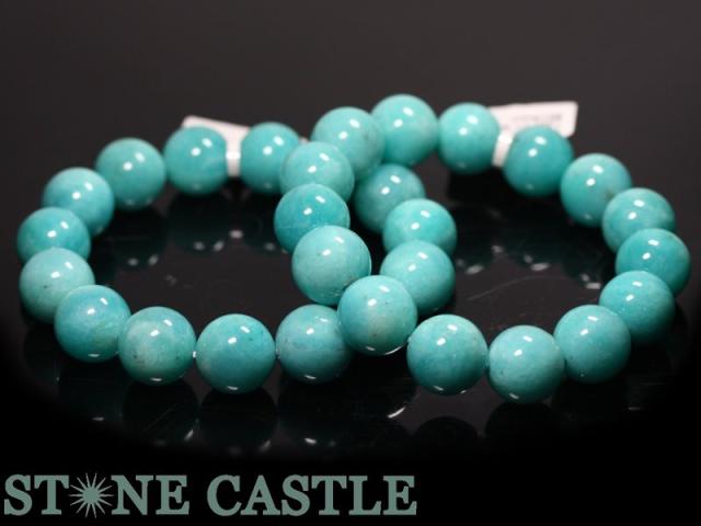 ☆高品質☆【天然石 ブレスレット】アマゾナイト (3A) (ペルー産) (約12〜12.5mm)の通販は 14,586円