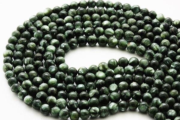 【丸ビーズ】セラフィナイト (3A) 4mm パワーストーン