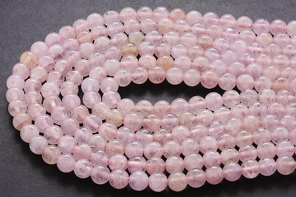 【丸ビーズ】モルガナイト(4A) 6mm (半連 ブレスレット約1本分) パワーストーン