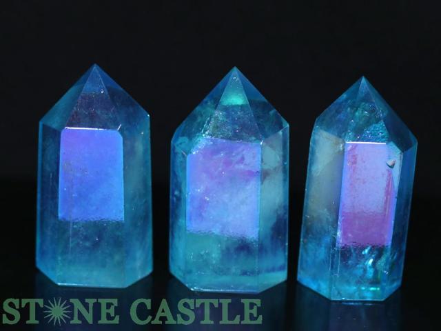 ☆一点物☆【置き石】ポイント型 アクアオーラ (3本セット) No.64 天然石 パワーストーンの通販は 5,232円